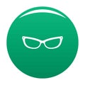 Astigmatic eyeglasses icon vector green Royalty Free Stock Photo