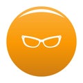 Astigmatic eyeglasses icon vector orange Royalty Free Stock Photo