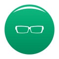 Astigmatic glasses icon vector green Royalty Free Stock Photo