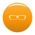 Astigmatic glasses icon vector orange Royalty Free Stock Photo