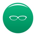 Astigmatic spectacles icon vector green Royalty Free Stock Photo
