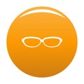 Astigmatic spectacles icon vector orange Royalty Free Stock Photo