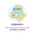 Astigmatism concept icon