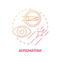 Astigmatism gradient concept icon