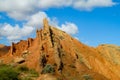 ÃÂ¡astle shaped rock formation in Kirgyzstan Royalty Free Stock Photo