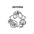 Astma icon vector illustration