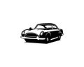1955 Aston Martin DB24 Saloon Retro Car. front view with style, legend car vector