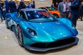 Aston Martin Vanquish Vision mid-engine supercar concept car at the 89th Geneva International Motor Show. Geneva, Switzerland -