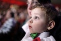 Astonished child at circus