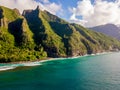 Astonishing aerial views of the Kauai island Royalty Free Stock Photo