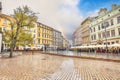 Astonishing cityscape of Main market square in Krakow Royalty Free Stock Photo