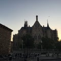 Astonishing gothic castle, Spain. IncreÃÂ­ble castillo visto camino a Santiago de Compostela.