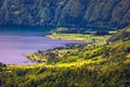 The Astonishing Lagoon Of The Seven Cities Lagoa Das 7 Cidades, In Sao Miguel Azores, Portugal. Lagoon of the Seven Cities, Sao Royalty Free Stock Photo