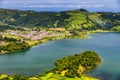 The Astonishing Lagoon Of The Seven Cities Lagoa Das 7 Cidades, In Sao Miguel Azores, Portugal. Lagoon of the Seven Cities, Sao Royalty Free Stock Photo