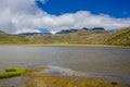 Astonishing Limpiopungo lake, in the National Park Cotopaxi Royalty Free Stock Photo