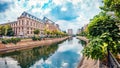 Astonishing summer cityscape of Bucharest city - capital of Romania, Europe. Royalty Free Stock Photo