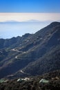 Astonishing valley view from Mussoorie mall road Royalty Free Stock Photo