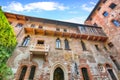 Astonishing Verona cityscape with Patio and balcony of Romeo and Juliet house Royalty Free Stock Photo