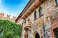 Astonishing Verona cityscape with Patio and balcony of Romeo and Juliet house Royalty Free Stock Photo