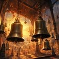 Astonishing Wallpaper: Bells of Blessing - Hand Ringing Large Temple Bells