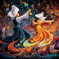 Astonishing Wallpaper: Sufi Swirls - Whirling Dervishes Lost in a Trance of Divine Love