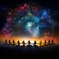 Astonishing wallpaper: Yoga in Space