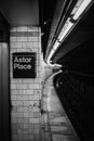 The Astor Place subway station, in Manhattan, New York City