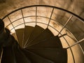 The Astoria Column spiral staircase Royalty Free Stock Photo