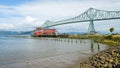 Astoria Megler Bridge across the Columbia river between Oregon and Washington Royalty Free Stock Photo