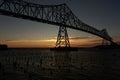 The Astoria-Megler Bridge in Astoria, Oregon, Taken at Sunset Royalty Free Stock Photo