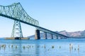 The Astoria-Megler Bridge between Washington State and Oregon in the United States Royalty Free Stock Photo