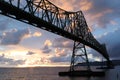 Astoria OR Megler Bridge sunset Royalty Free Stock Photo
