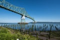 Astoria-Megler bridge, which goes over the Columbia River in Astoria Oregon Royalty Free Stock Photo
