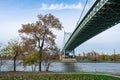 Astoria Park in Queens New York along the East River with the Triborough Bridge