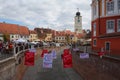 Sibiu city center. Astra film festival 2016, view from the bridge of lies.