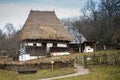 Traditional romanian peasant house in ASTRA National Museum Complex, Sibiu, Romania. Royalty Free Stock Photo
