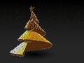 Astract Christmas tree from orange dot.