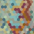 Astract colorful hexagon boho color random pattern design for background texture