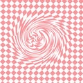 Astract pink rhombus spiral swirl pattern design for background texture