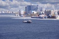 Astrakhan.Russia. 03/04/19. Ships in the port of the river Volga.