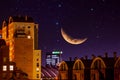 astral background in the city of valencia, spain