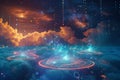 Astral cloud platforms where avatars interact with data constructs in a virtual reality cosmos