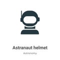 Astranaut helmet vector icon on white background. Flat vector astranaut helmet icon symbol sign from modern astronomy collection