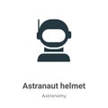 Astranaut helmet vector icon on white background. Flat vector astranaut helmet icon symbol sign from modern astronomy collection Royalty Free Stock Photo