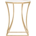 Astre End Table Table Base Color: Gold Leaf, Emery End Table, Designs Henrie Cross End Table with white background Royalty Free Stock Photo