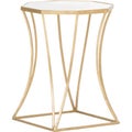 Astre End Table Table Base Color: Gold Leaf, Emery End Table, Designs Henrie Cross End Table with white background Royalty Free Stock Photo