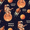 Astro rock pattern seamless colorful