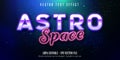 Astro space text, neon style editable text effect