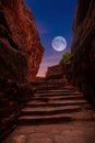 Astro view at badami mountain Royalty Free Stock Photo