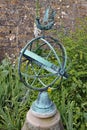 An astrolabe in an English country garden